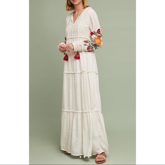 Embroidered and embellished Anthropologie dress - Picture 3 of 8